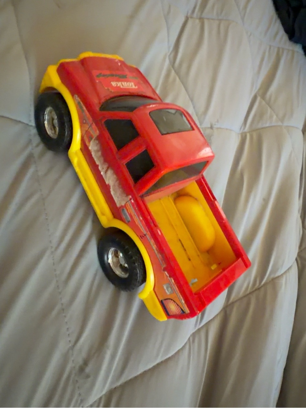 Tonka Red and Yellow Toy Pickup Truck